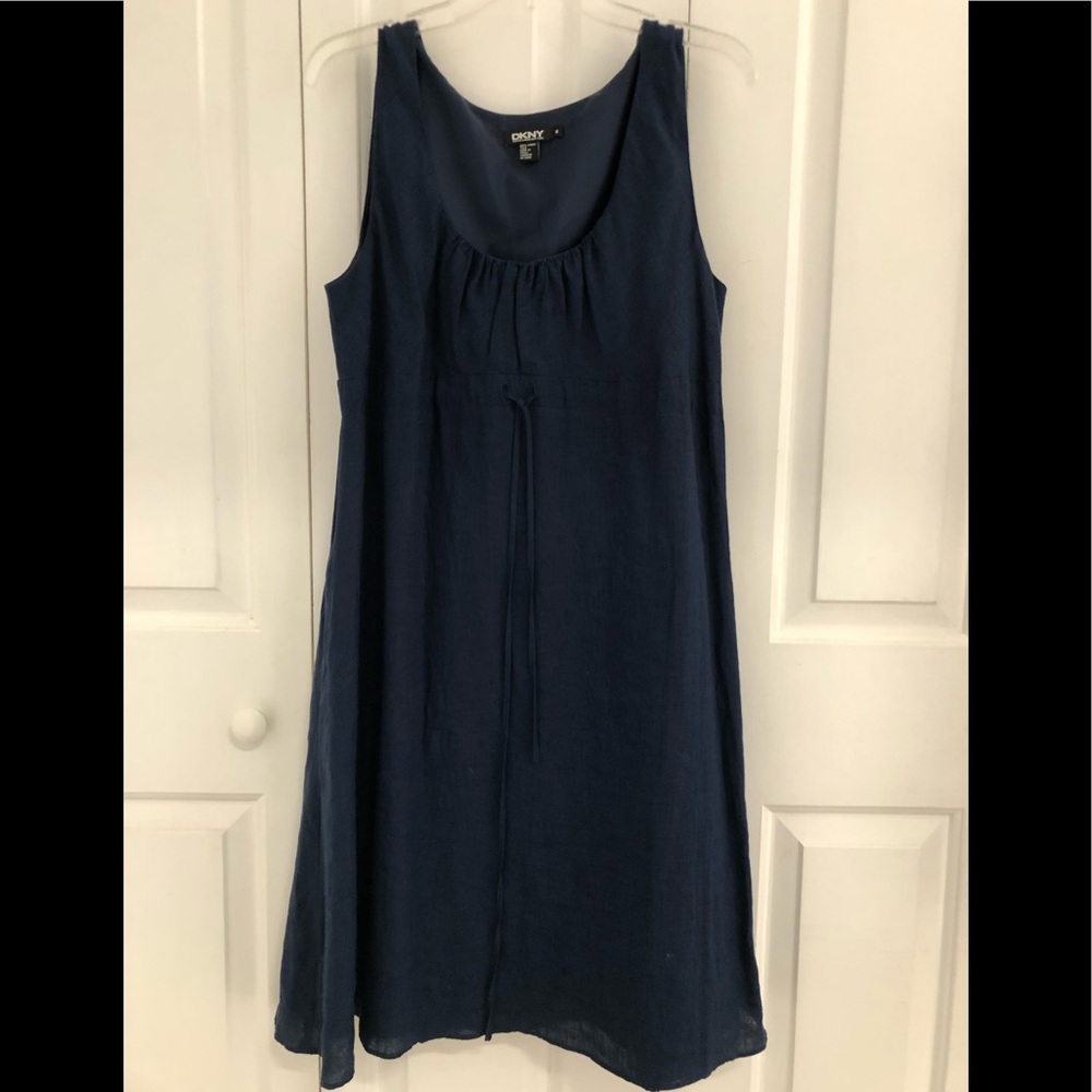 DKNY lined linen dress